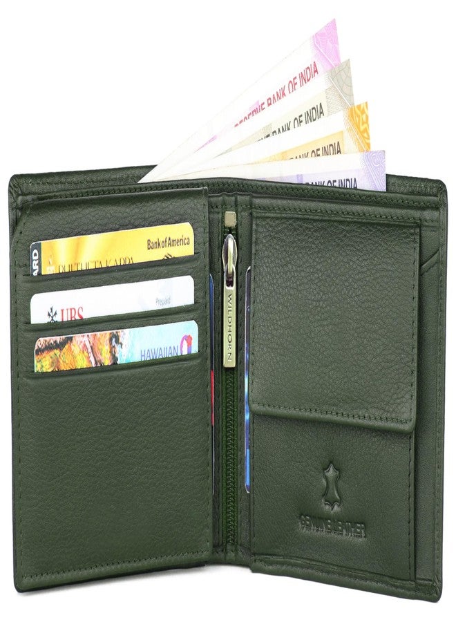 WildHorn Rfid Protected Leather Wallet For Men, Green - Image 4